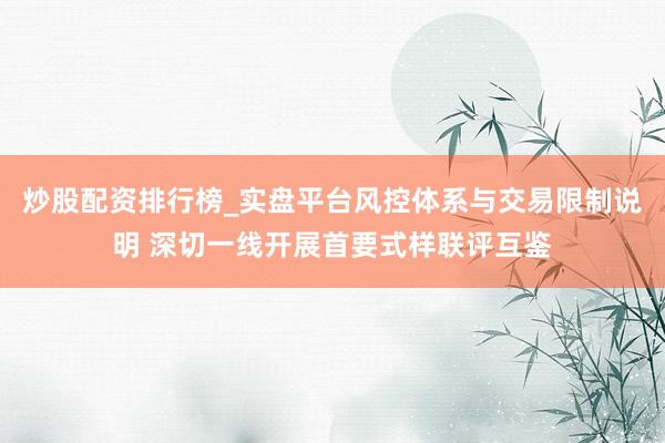 炒股配资排行榜_实盘平台风控体系与交易限制说明 深切一线开展首要式样联评互鉴
