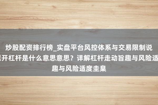 炒股配资排行榜_实盘平台风控体系与交易限制说明 股票开杠杆是什么意思意思？详解杠杆走动旨趣与风险适度圭臬