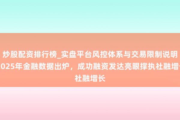 炒股配资排行榜_实盘平台风控体系与交易限制说明 2025年金融数据出炉，成功融资发达亮眼撑执社融增长