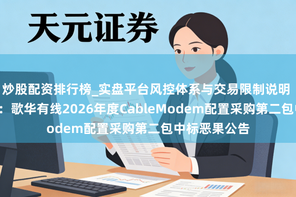 炒股配资排行榜_实盘平台风控体系与交易限制说明 *ST亿通中标：歌华有线2026年度CableModem配置采购第二包中标恶果公告