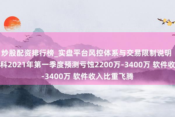 炒股配资排行榜_实盘平台风控体系与交易限制说明 好意思亚柏科2021年第一季度预测亏蚀2200万-3400万 软件收入比重飞腾