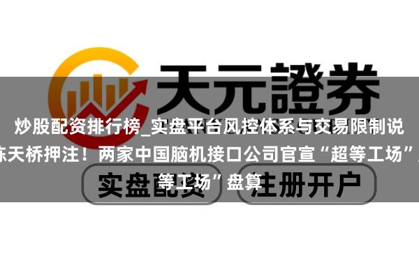 炒股配资排行榜_实盘平台风控体系与交易限制说明 陈天桥押注！两家中国脑机接口公司官宣“超等工场”盘算